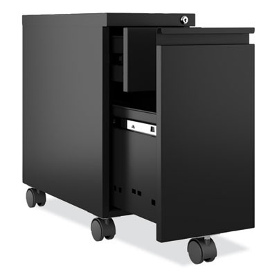 Zip Mobile Pedestal File, 1-Drawer: File, Legal/Letter, Black, 10 x 19.88 x 21.75