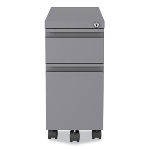 Zip Mobile Pedestal File, 2-Drawer, Box/File, Legal/Letter, Arctic Silver, 10 x 19.88 x 21.75