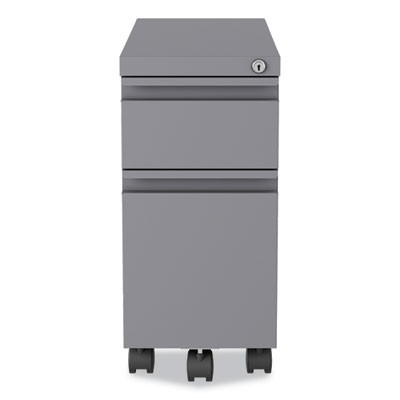 Zip Mobile Pedestal File, 2-Drawer, Box/File, Legal/Letter, Arctic Silver, 10 x 19.88 x 21.75