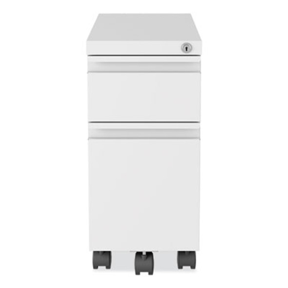 Zip Mobile Pedestal File, 2-Drawer: Box/File, Legal/Letter, White, 10 x 19.88 x 21.75