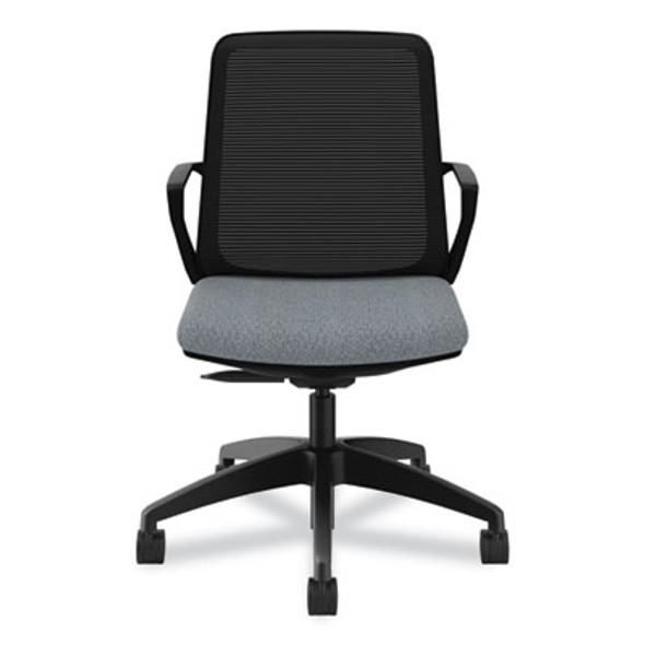 Cliq Office Chair, Supports Up To 300 Lb, 17" To 22" Seat Height, Basalt Seat, Black Back, Black Base