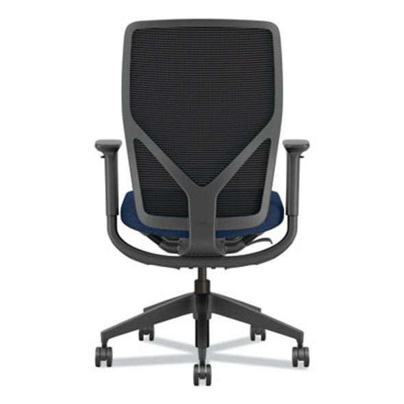 Flexion Mesh Back Chair, Supports Up To 300 Lb, 14.81" To 19.7" Seat Height, Navy Seat, Black Back, Black Base