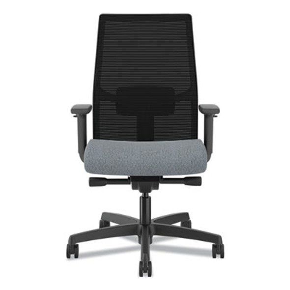 Ignition 2.0 4-Way Stretch Mid-Back Mesh Task Chair, Gray Adjustable Lumbar Support, Basalt/Black