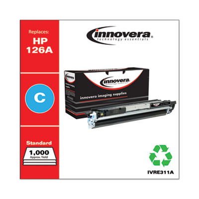 Remanufactured Cyan Toner, Replacement For 126A (Ce311A), 1,000 Page-Yield