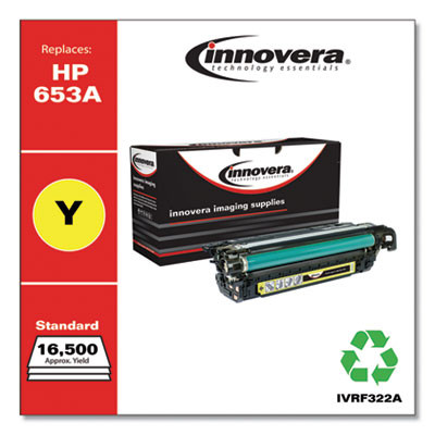 Remanufactured Yellow Toner, Replacement For 653A (Cf322A), 16,500 Page-Yield
