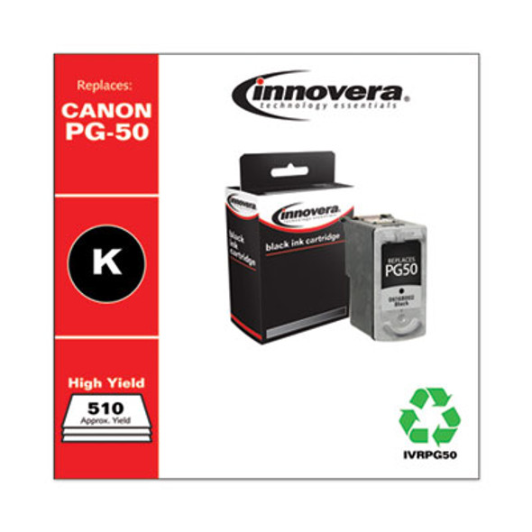 Remanufactured Black High-Yield Ink, Replacement For Pg-50 (0616B002), 510 Page-Yield