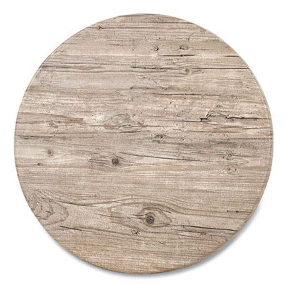 Topalit Tables, Round, 36" Dia x 29"h, Gray Top, Black Iron Base/Legs