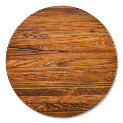 Topalit Tables, Round, 36" Dia x 29"h, Teak Top, Black Iron Base/Legs