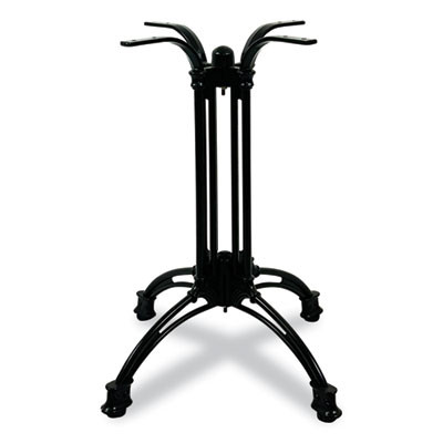 Topalit Tables, Round, 36" Dia x 29"h, Silver Top, Black Aluminum Base/Legs