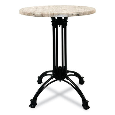 Topalit Tables, Round, 36" Dia x 29"h, Gray Top, Black Aluminum Base/Legs