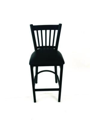 Cobra Series Barstool, Supports Up To 300 Lb, 28.5" Seat Height, Black Seat, Black Back, Black Base
