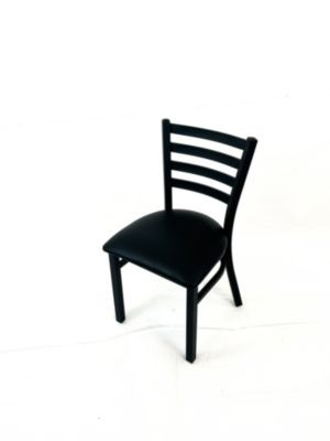 White Horse Series Side Chairs, Supports Up To 300 Lb, 18" Seat Height, Black Seat, Black Back, Black Base