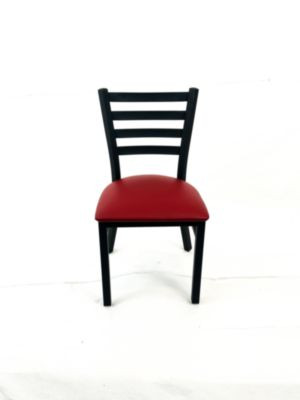 White Horse Series Side Chairs, Supports Up To 300 Lb, 18" Seat Height, Burgundy Seat, Black Back, Black Base