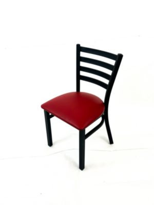 White Horse Series Side Chairs, Supports Up To 300 Lb, 18" Seat Height, Burgundy Seat, Black Back, Black Base