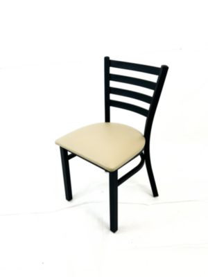 White Horse Series Side Chairs, Supports Up To 300 Lb, 18" Seat Height, Taupe Seat, Black Back, Black Base
