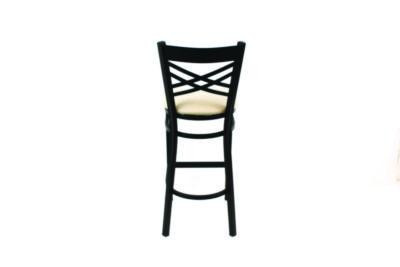 X Series Barstool, Supports Up To 300 Lb, 29.5" Seat Height, Cream Seat, Black Back, Black Base