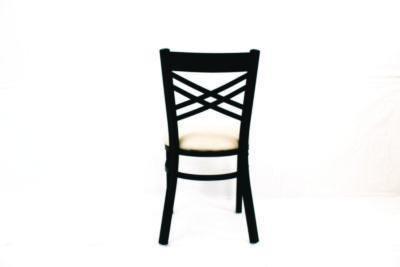 X Series Chair, Supports Up To 300 Lb, 18" Seat Height, Cream Seat, Black Back, Black Base