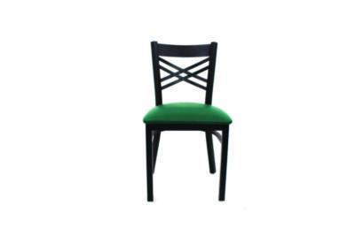 X Series Chair, Supports Up To 300 Lb, 18" Seat Height, Green Seat, Black Back, Black Base