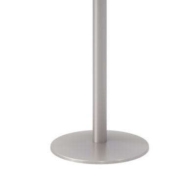 Pedestal Bistro Table With Four White Jive Series Barstools, Round, 36" Dia x 41h, Designer White