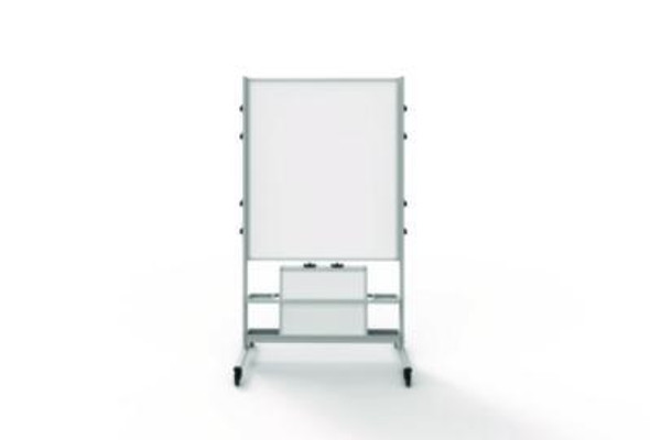 Mobile Collaboration Station Whiteboard With 4 Attachable Marker Boards, 40.4" x 48.6", White Surface, Silver Aluminum Frame