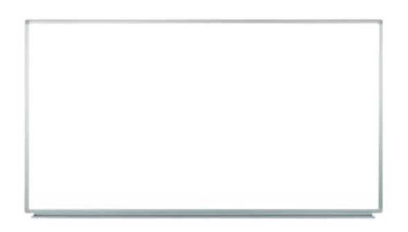 Wall-Mounted Magnetic Whiteboard, 72" x 40", White Surface, Silver Aluminum Frame