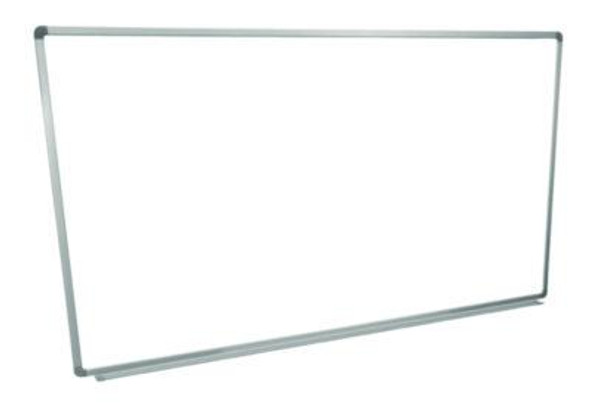 Wall-Mounted Magnetic Whiteboard, 72" x 40", White Surface, Silver Aluminum Frame