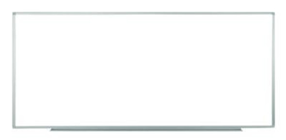 Wall-Mounted Magnetic Whiteboard, 96" x 40", White Surface, Silver Aluminum Frame