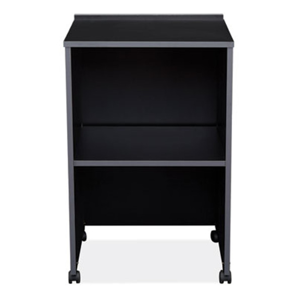 Av Cart/Lectern Base, 21.12 x 17.5 x 33.75, Black