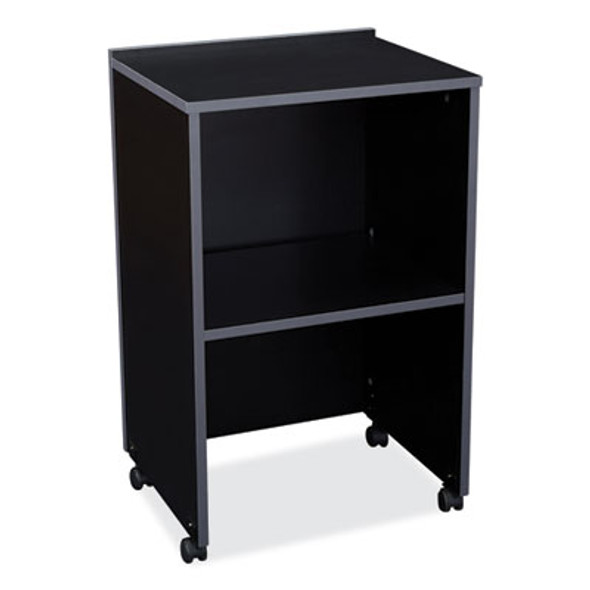 Av Cart/Lectern Base, 21.12 x 17.5 x 33.75, Black