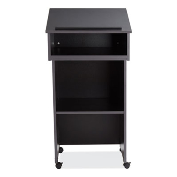 Tabletop Lectern And Av Cart/Lectern Base, 23.75 x 19.87 x 47.5, Black