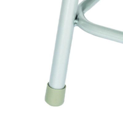 6300 Series Heavy Duty Square Seat Steel Stool, Backless, Supports Up To 500 Lb, 23.25" Seat Height, Brown Seat, Gray Base