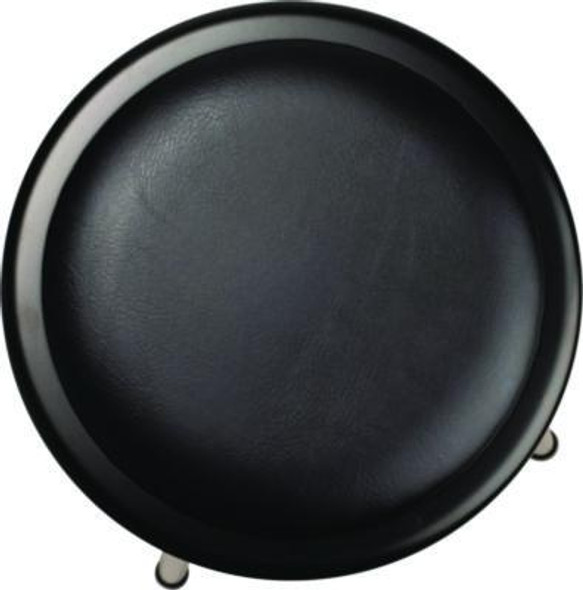 6400 Series Fixed Height Heavy Duty Vinyl Padded Steel Stool, Backless, Supports 500 Lb, 30" Seat Height, Black Seat/Base