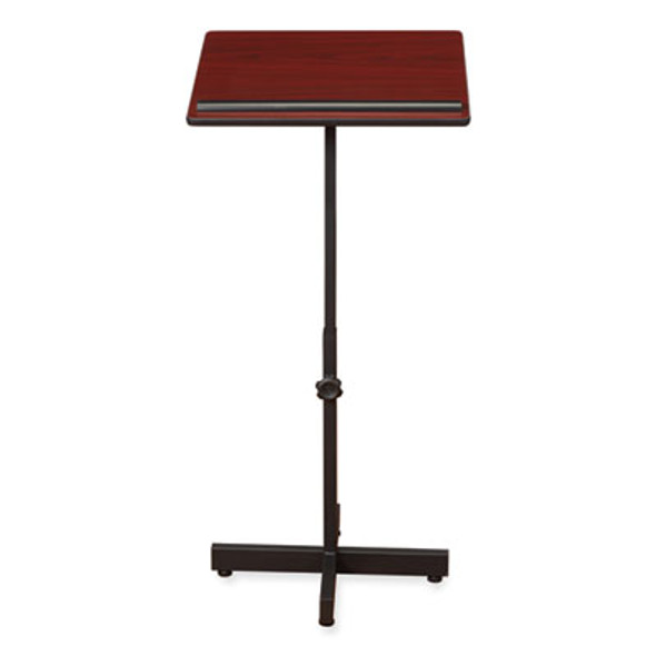 Portable Presentation Lectern Stand, 20 x 18.25 x 44, Mahogany