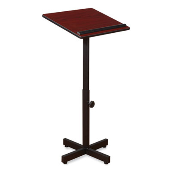 Portable Presentation Lectern Stand, 20 x 18.25 x 44, Mahogany