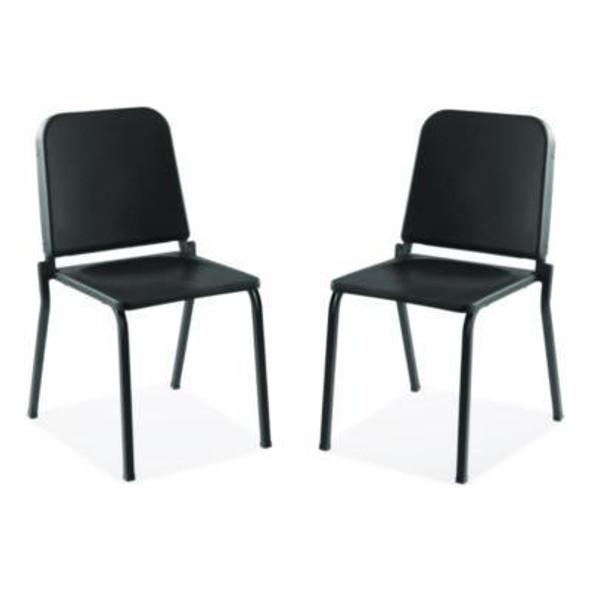 8200 Series Melody Music Chair, Supports Up To 300 Lbs, 17.5" Seat Height, Black Seat, Black Back, Black Base, 2/Pack