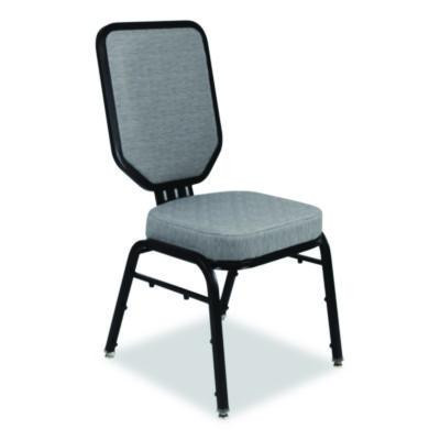 Flex-Back Banquet Chair, Supports Up To 500 Lbs, 18.6" Seat Height, Morticia Lithium Seat/Back, Black Base, 2/Pack