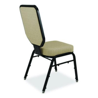 Flex-Back Banquet Chair, Supports Up To 500 Lbs, 18.6" Seat Height, Morticia Taupe Seat/Back, Black Base, 2/Pack