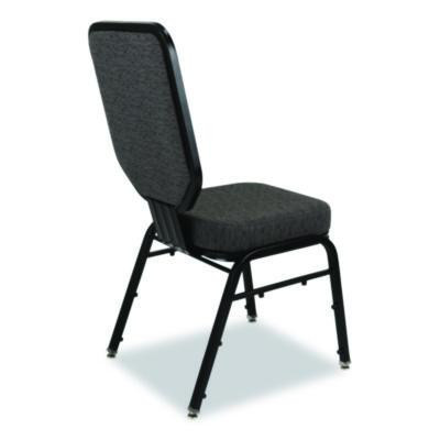 Flex-Back Banquet Chair, Supports Up To 500 Lbs, 18.6" Seat Height, Morticia Onyx Seat/Back, Black Base, 2/Pack