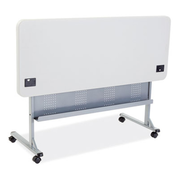 Flip-N-Store Training Table, Rectangular, 24 x 60 x 29.5, Speckled Gray