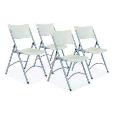 Heavy-Duty Folding Table/Folding Chair Set, 36" x 36" x 29.5", Speckled Gray Top, Gray Legs, 4/Carton, 2 Carton/Bundle