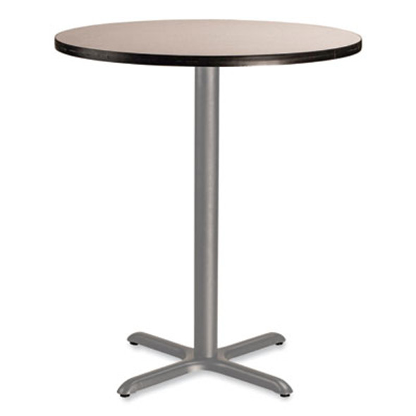 Cafe Table, 36" Diameter x 42h, Round Top/X-Base, Gray Nebula Top, Gray Base