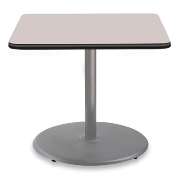 Cafe Table, 36w x 36d x 30h, Square Top/Round Base, Gray Nebula Top, Gray Base
