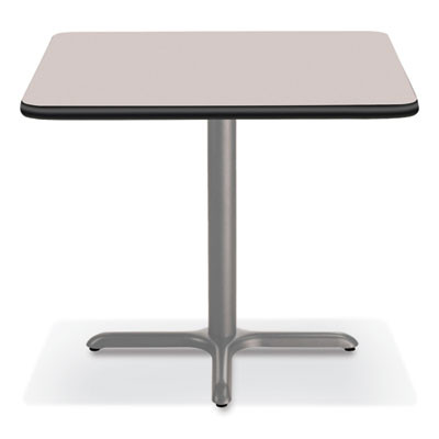 Cafe Table, 36w x 36d x 30h, Square Top/X-Base, Gray Nebula Top, Gray Base