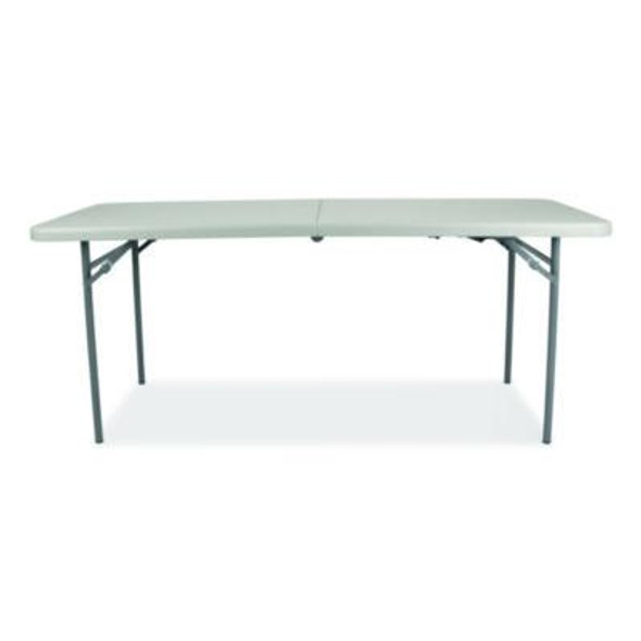 Comfort Max Fold-In-Half Table, Rectangular, 60w x 30d x 29.25h, Speckled Gray Top, Gray Base/Legs