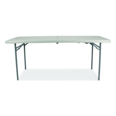 Comfort Max Fold-In-Half Table, Rectangular, 60w x 30d x 29.25h, Speckled Gray Top, Gray Base/Legs