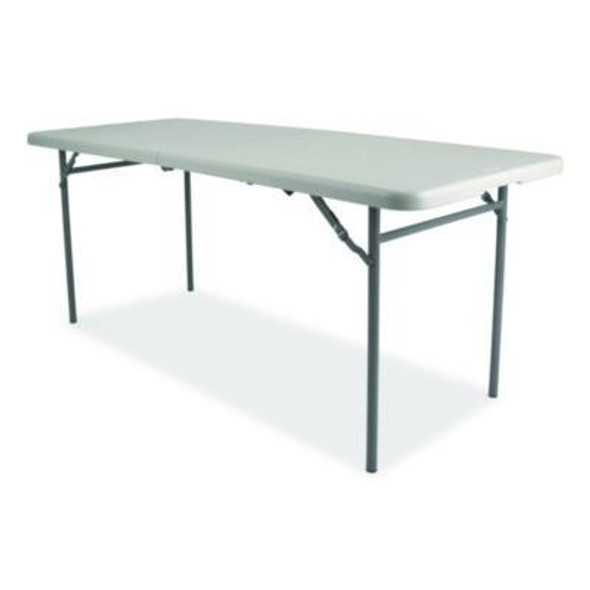 Comfort Max Fold-In-Half Table, Rectangular, 72w x 30d x 29.25h, Speckled Gray Top, Gray Base/Legs