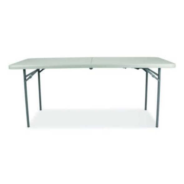 Comfort Max Fold-In-Half Table, Rectangular, 72w x 30d x 29.25h, Speckled Gray Top, Gray Base/Legs