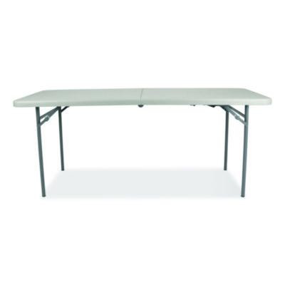 Comfort Max Fold-In-Half Table, Rectangular, 72w x 30d x 29.25h, Speckled Gray Top, Gray Base/Legs