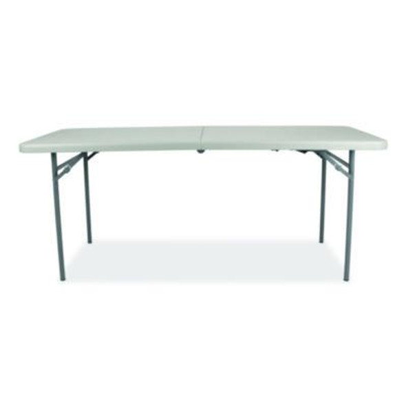 Comfort Max Fold-In-Half Table, Rectangular, 96w x 30d x 29.25h, Speckled Gray Top, Gray Base/Legs