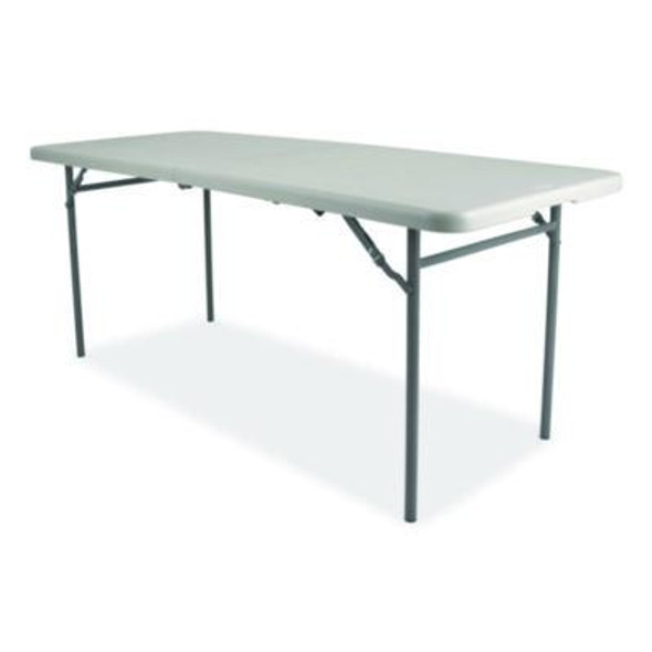 Comfort Max Fold-In-Half Table, Rectangular, 96w x 30d x 29.25h, Speckled Gray Top, Gray Base/Legs